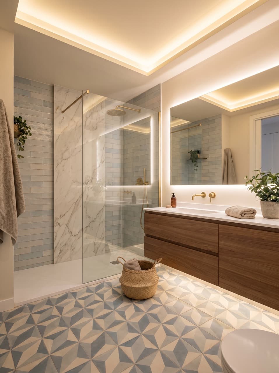Reforma de baño moderno en vivienda de Barcelona